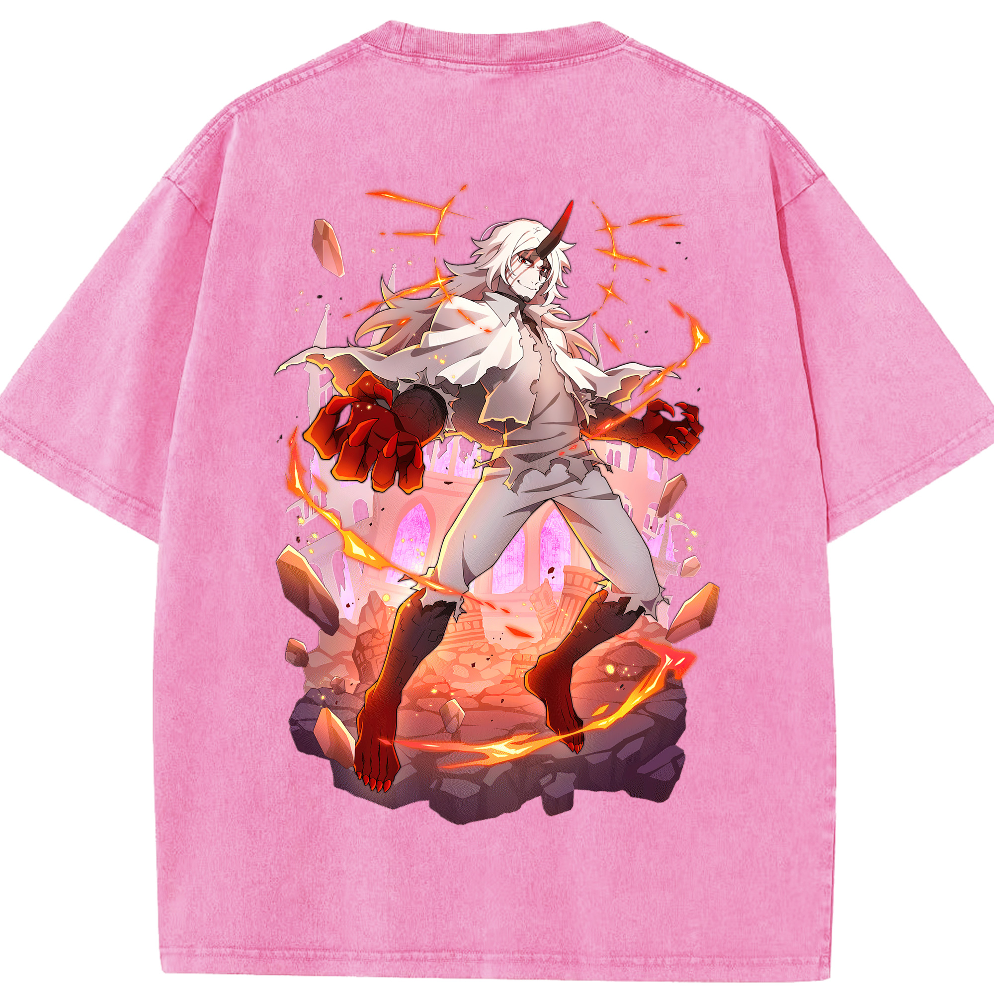 （画像用） 文豪ストレイドッグス Bungo Stray Dogs 綿100% ヴィンテージ風 半袖Tシャツ（背面プリント）